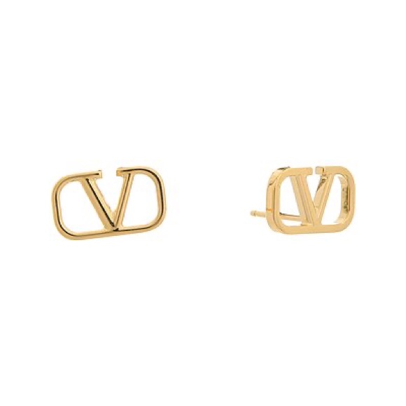 Valentino Gold Logo Earrings 200$
